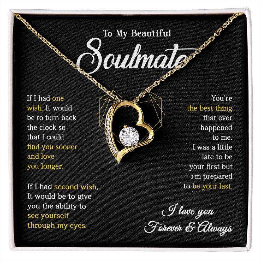 617C To My Soulmate Necklace, Gift For Wife Girlfriend From Husband, Valentines Gift
