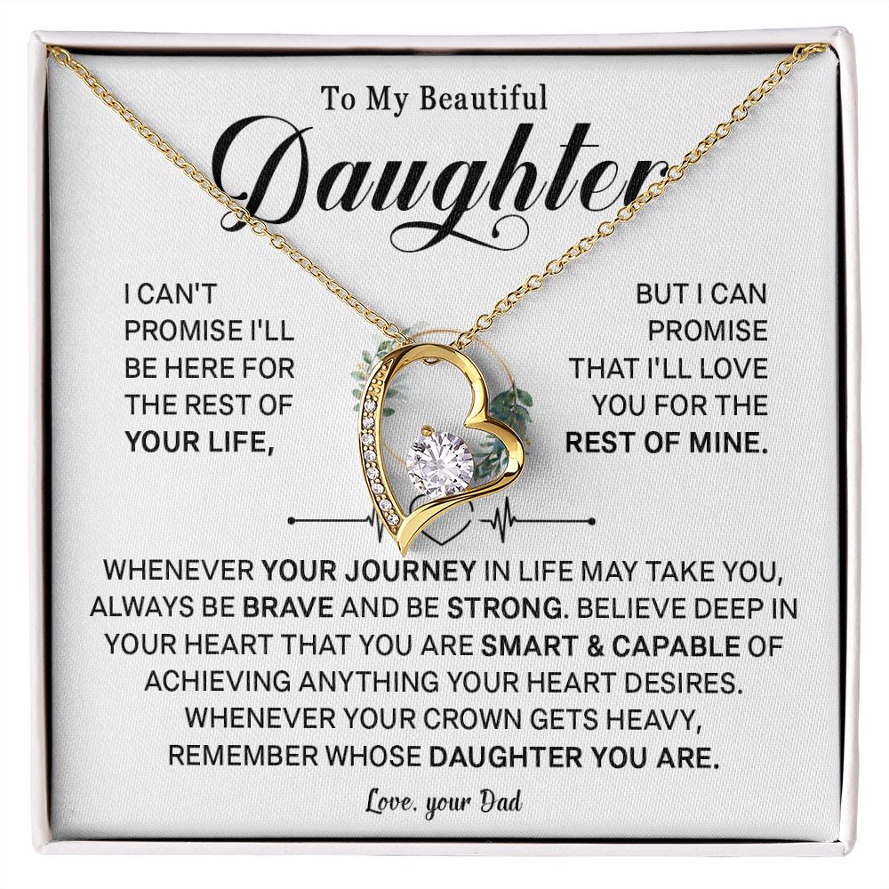543C To My Daughter Necklace, Birthday Gift For Daughter from Dad, Daughter Necklace