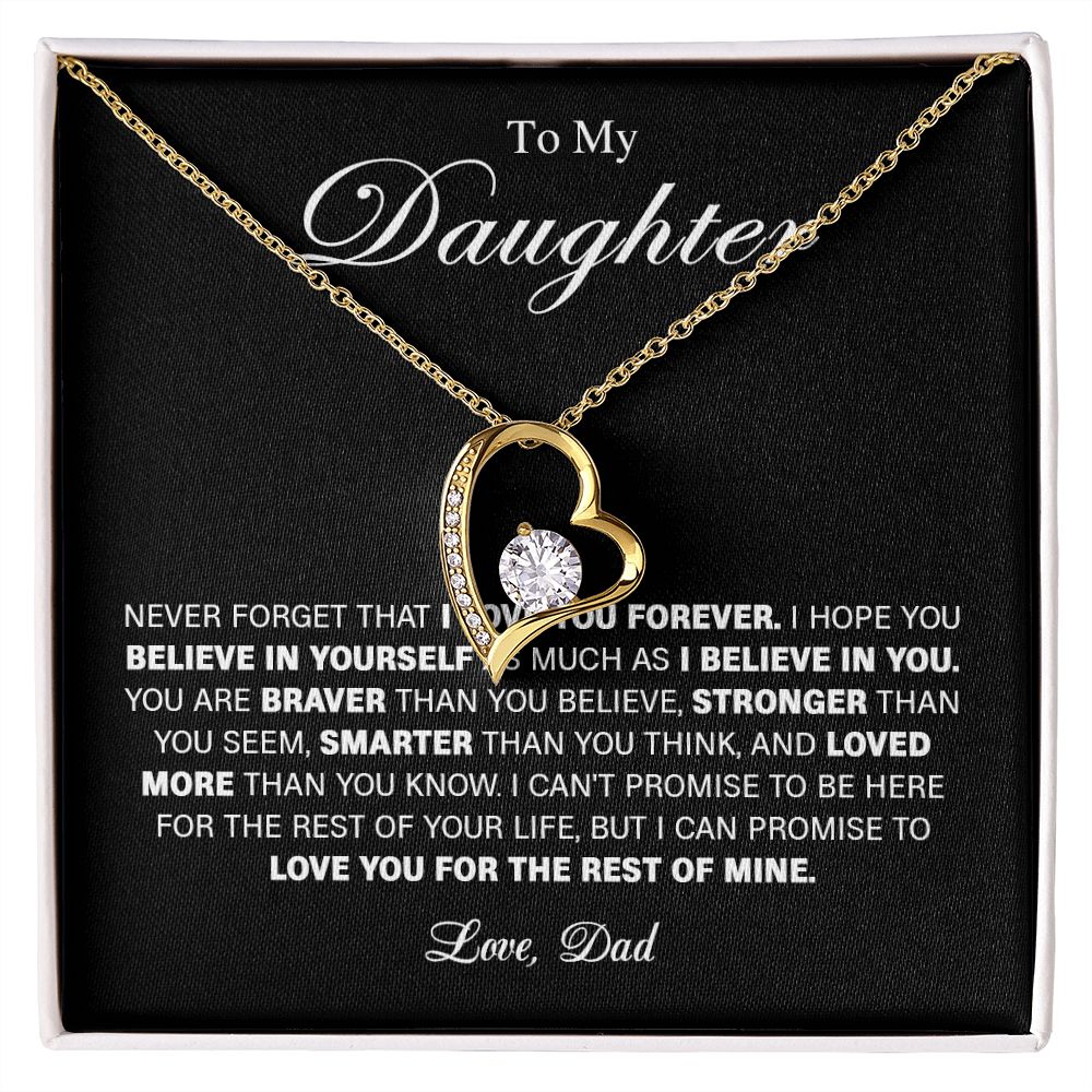 627C To My Daughter Necklace, Gift For Daughter from Dad, Birthday Gift For Daughter