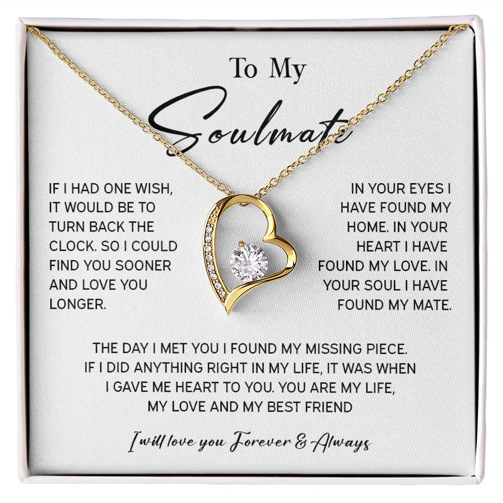 445C To My Soulmate Necklace, Valentine Gifts For Her, Gift For Girlfriend Wife