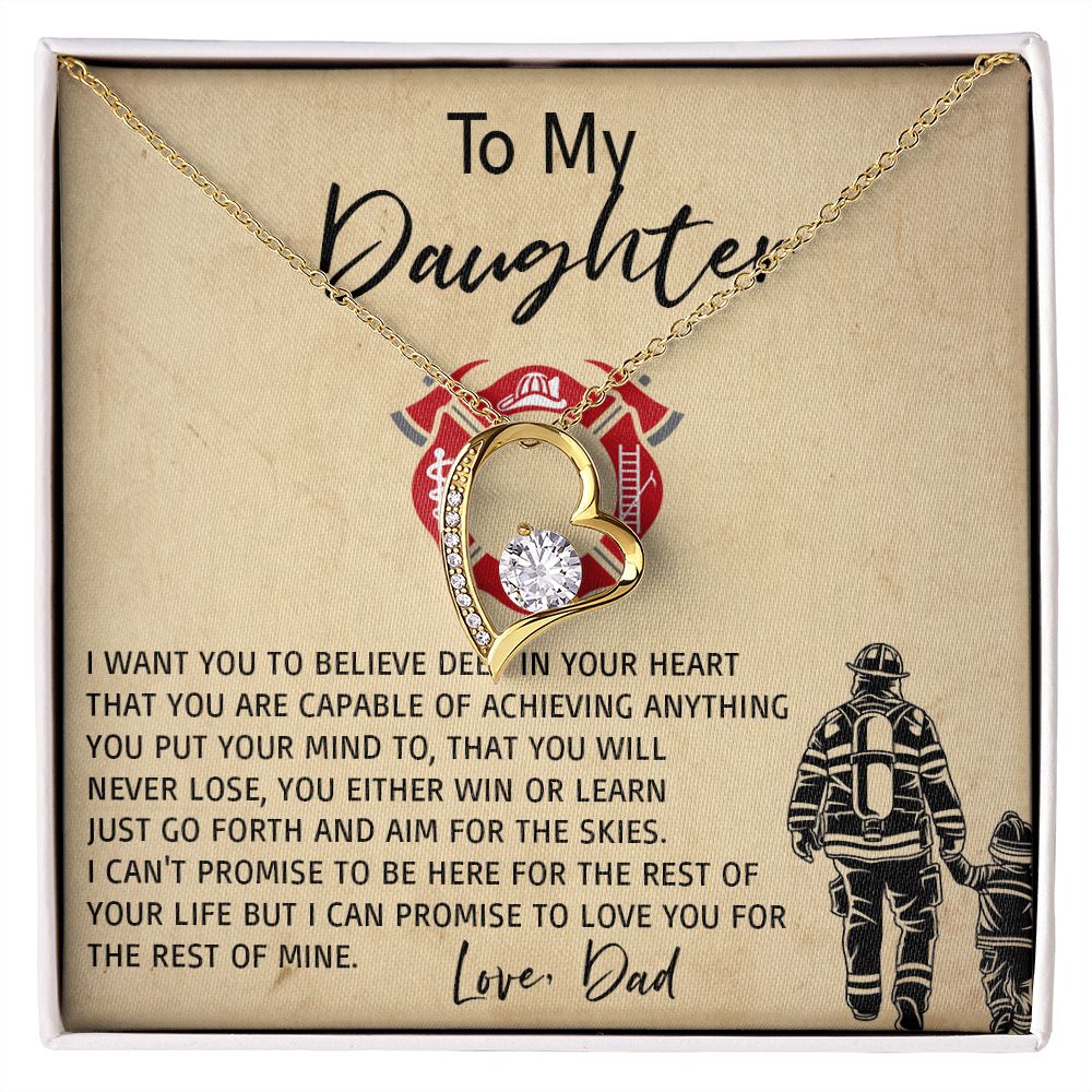 33C Daughter Necklace, To My Daughter Necklace, Birthday Gift For Daughter From Dad
