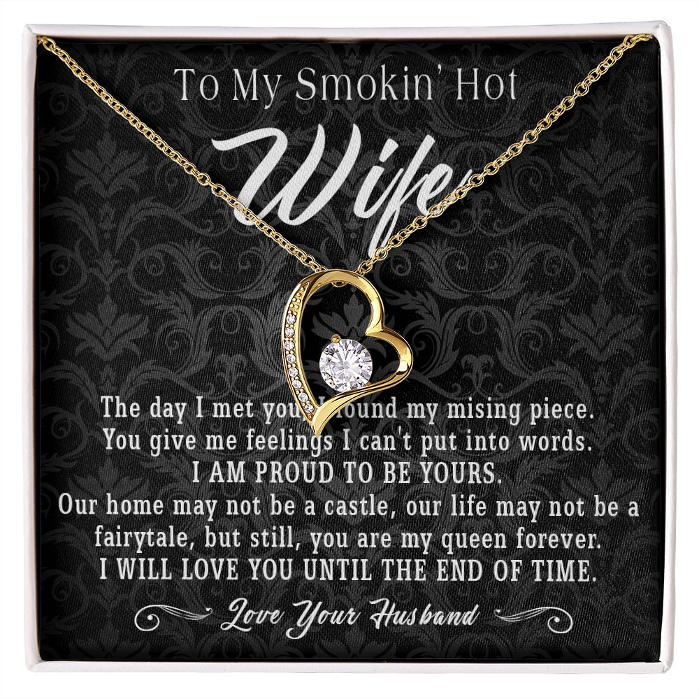 95C To My Smokin Hot Wife Necklace, Anniversary Birthday Gift for Wife From Husband