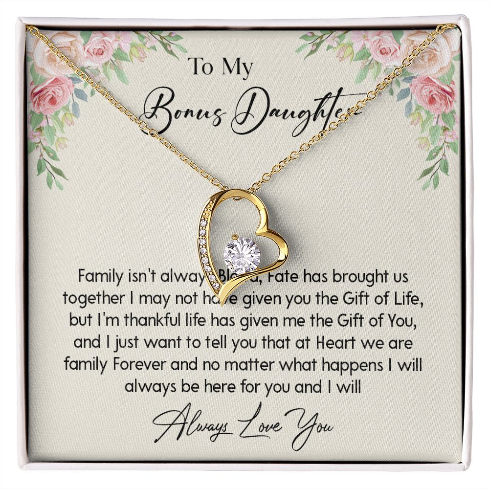 468C To my Bonus Daughter Necklace, Bonus Daughter, Step Daughter Gift, Birthday Gift