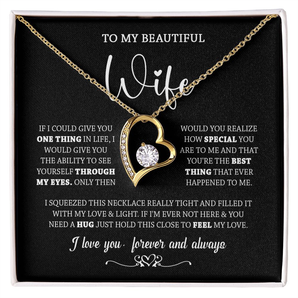 437C To My Wife Necklace, Necklace Gifts For Wife From Husband, Birthday Xmas Gift