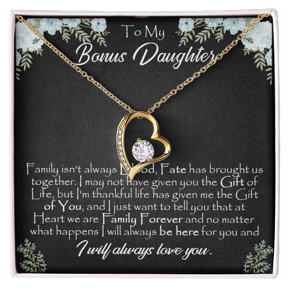 26C To My Bonus Daughter, Gift For Bonus Daughter Necklace, Step Daughter Necklace