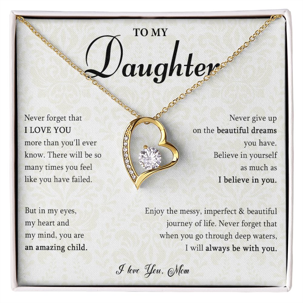 529C Gift for Daughter from Mom, To My Daughter Necklace, Daughter Birthday Gift