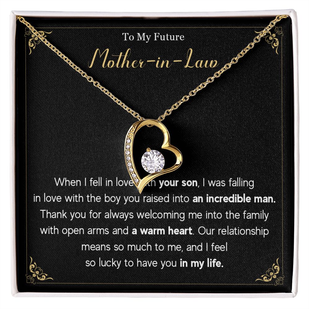 580C To My Future Mom-In-Law Necklace Knot Pendant Thank You Gifts For Mother In Law