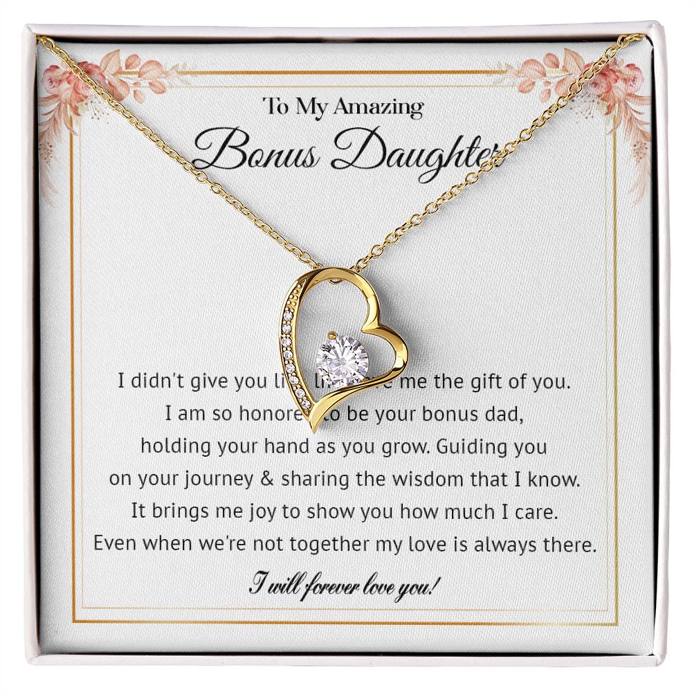 578C To My Bonus Daughter Necklace, Gift For Daughter Necklace, Bonus Daughter Gifts