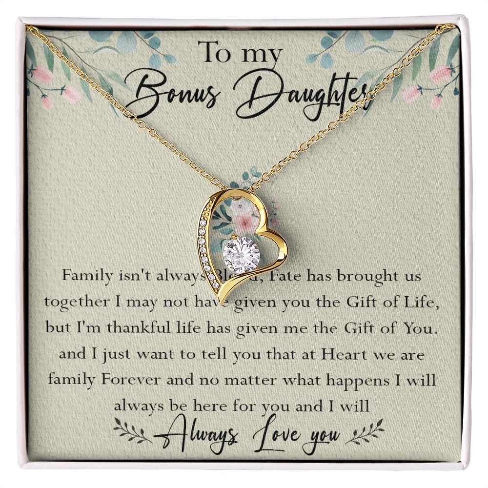 39C To My Bonus Daughter Necklace Family Isn't Always Blood Gift for Bonus Daughter