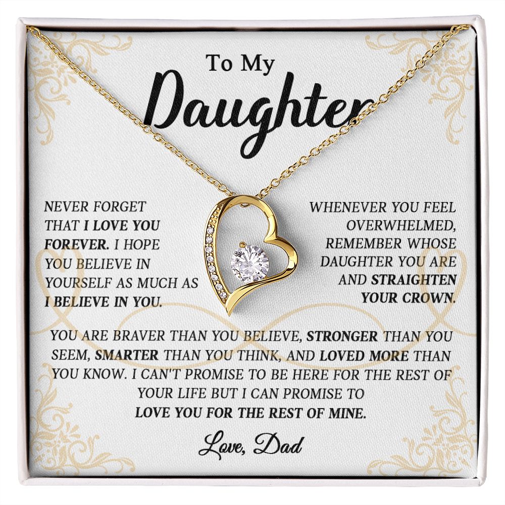 622C To My Daughter Necklace, Daughter Father Necklace, Daughter Gift From Dad, Xmas
