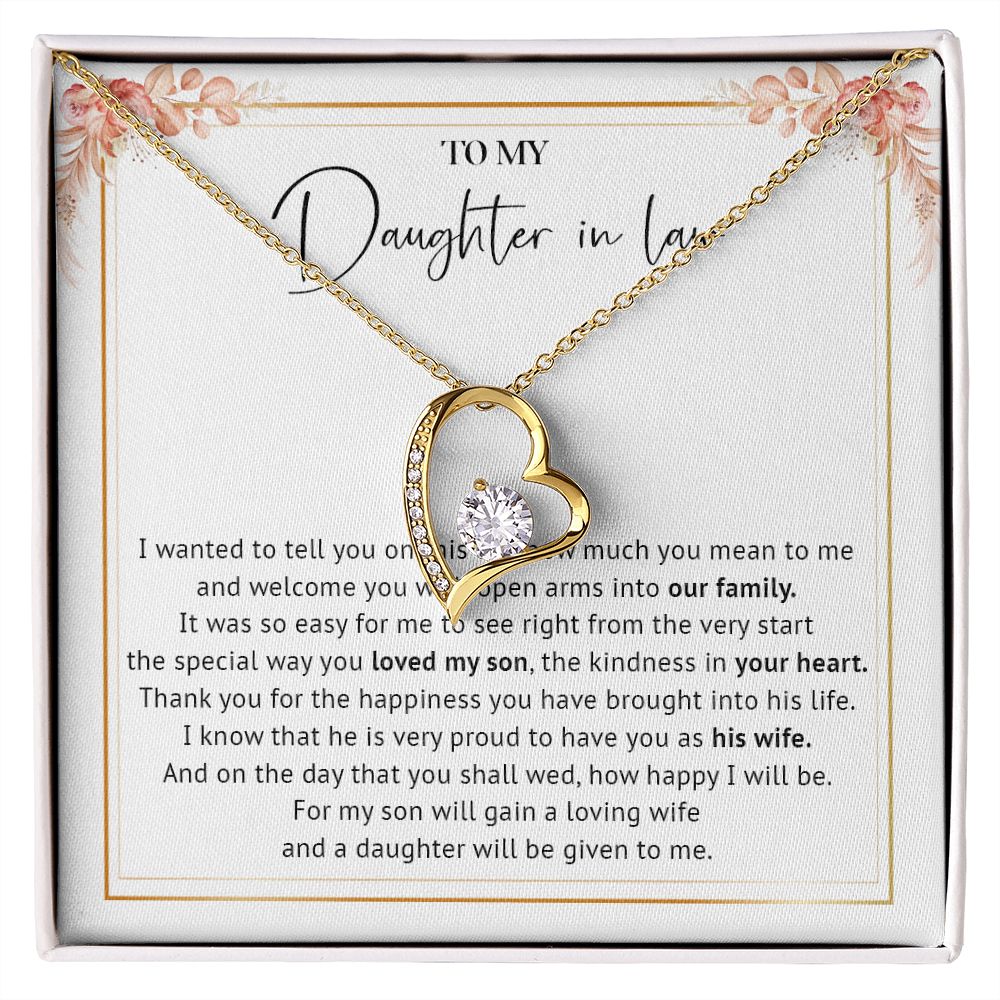 535C Daughter-In-Law Gift Necklace, Wedding Gift From Mother-In Law, Birthday Gifts