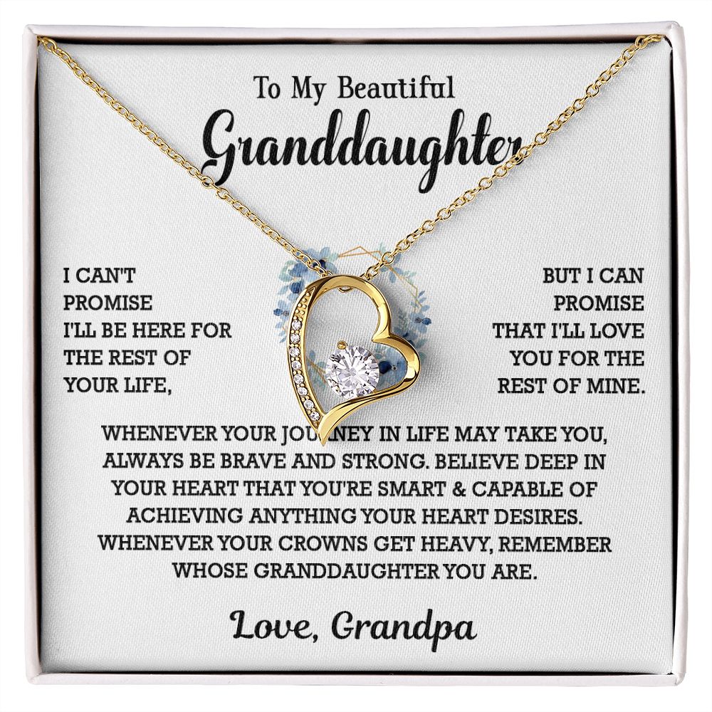 613C To My Granddaughter Necklace, Birthday Gift For Granddaughter, Necklace Gifts