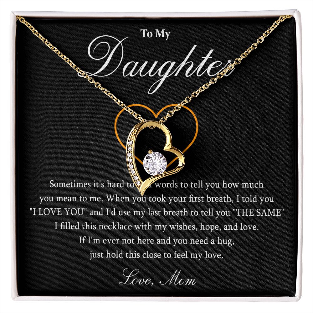 570C To My Daughter Necklace, Gift For Daughter From Mom, Daughter Mother Necklace