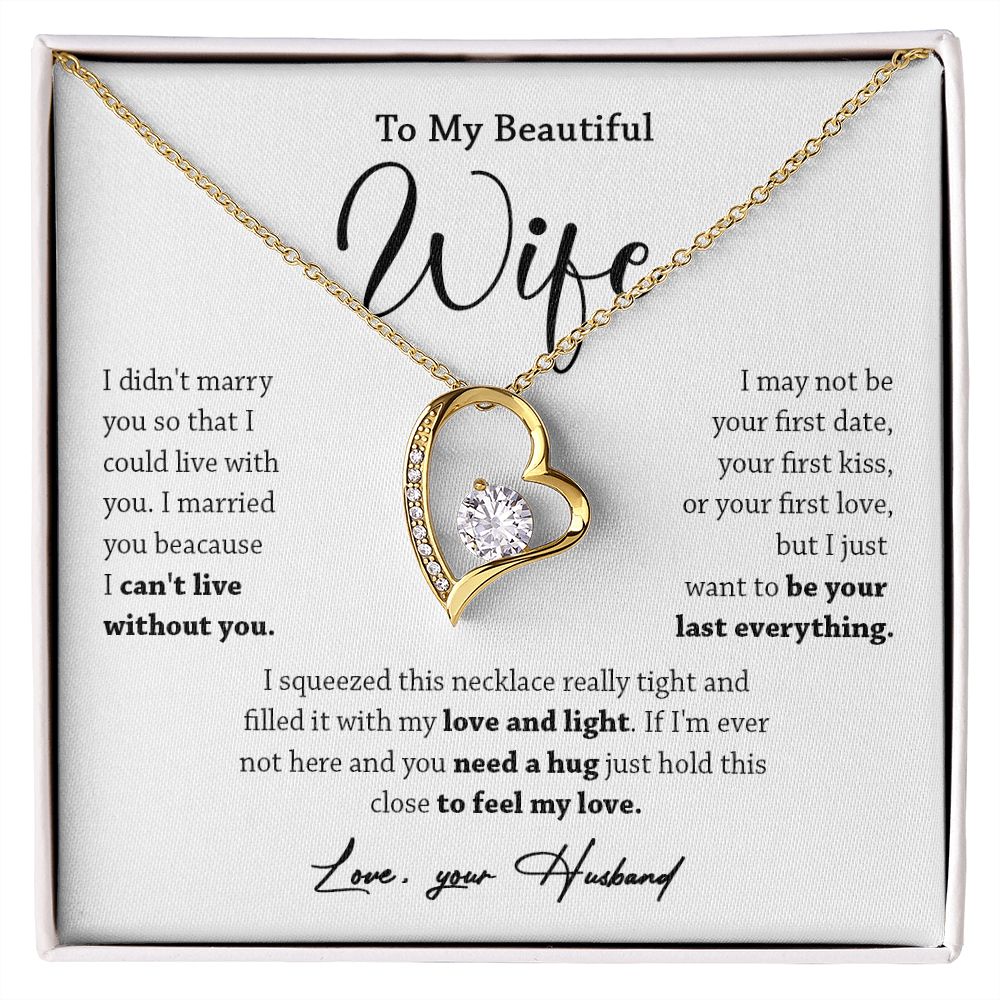449A To My Wife Necklace, Valentine Gift For Her, Gift For Soulmate, Gift Birthday