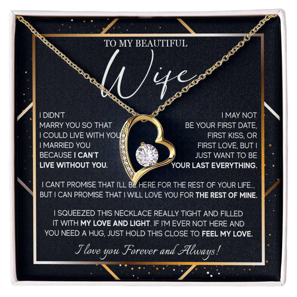 491C To My Beautiful Wife Necklace From Husband, Jewelry For Women, Birthday Gifts