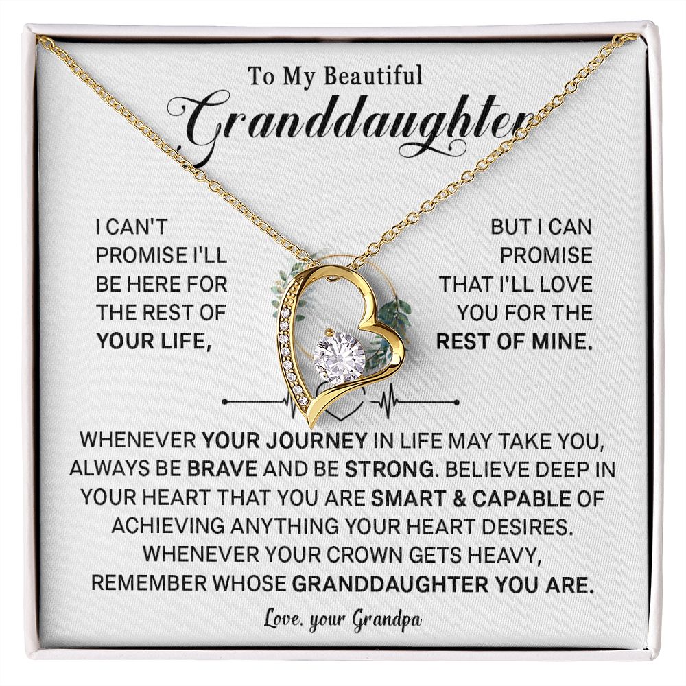 541C To My Granddaughter Necklace, Xmas Birthday Gift For Granddaughter from Grandpa
