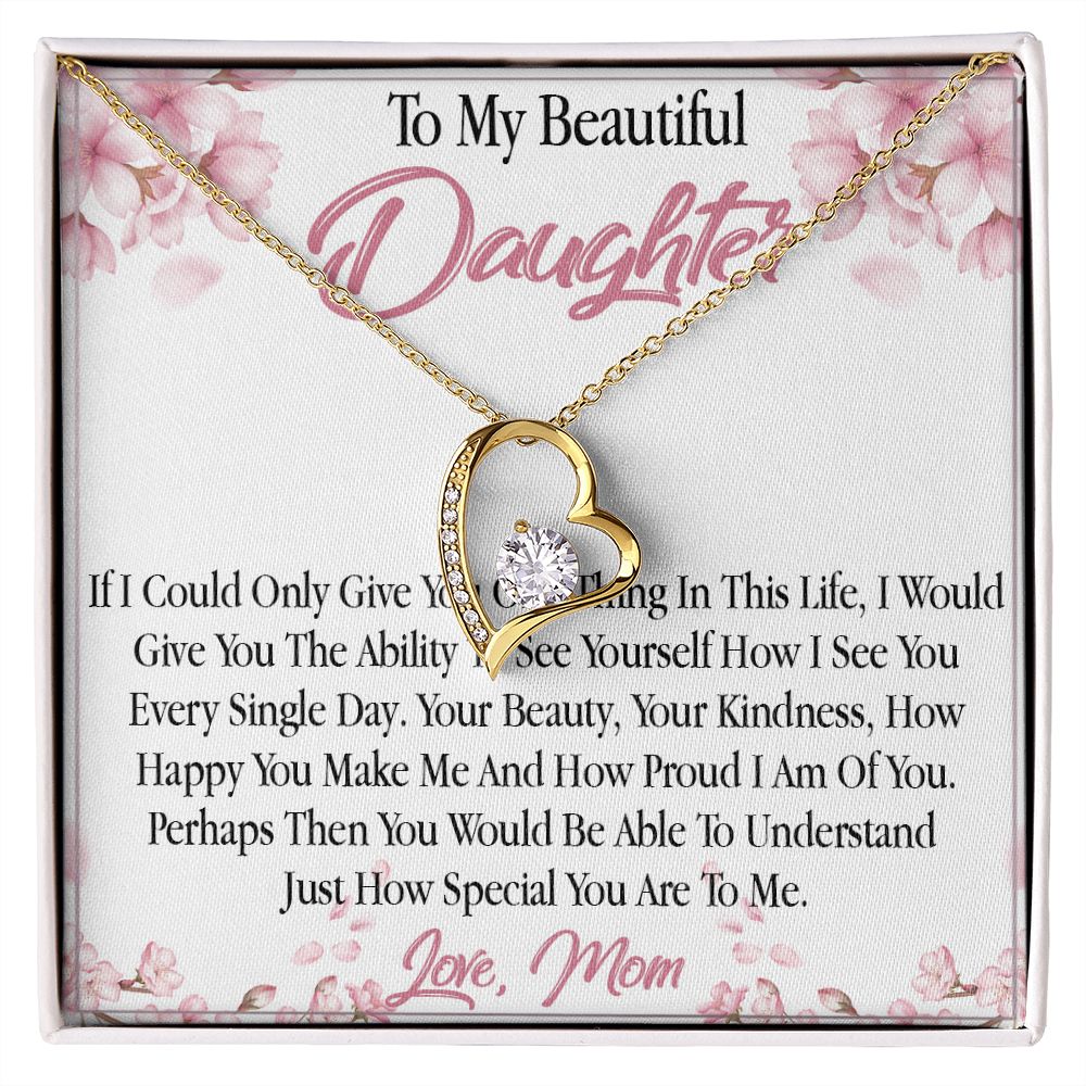 27C To My Daughter From Mom Necklace, Holiday, Birthday Gift To Daughter From Mom