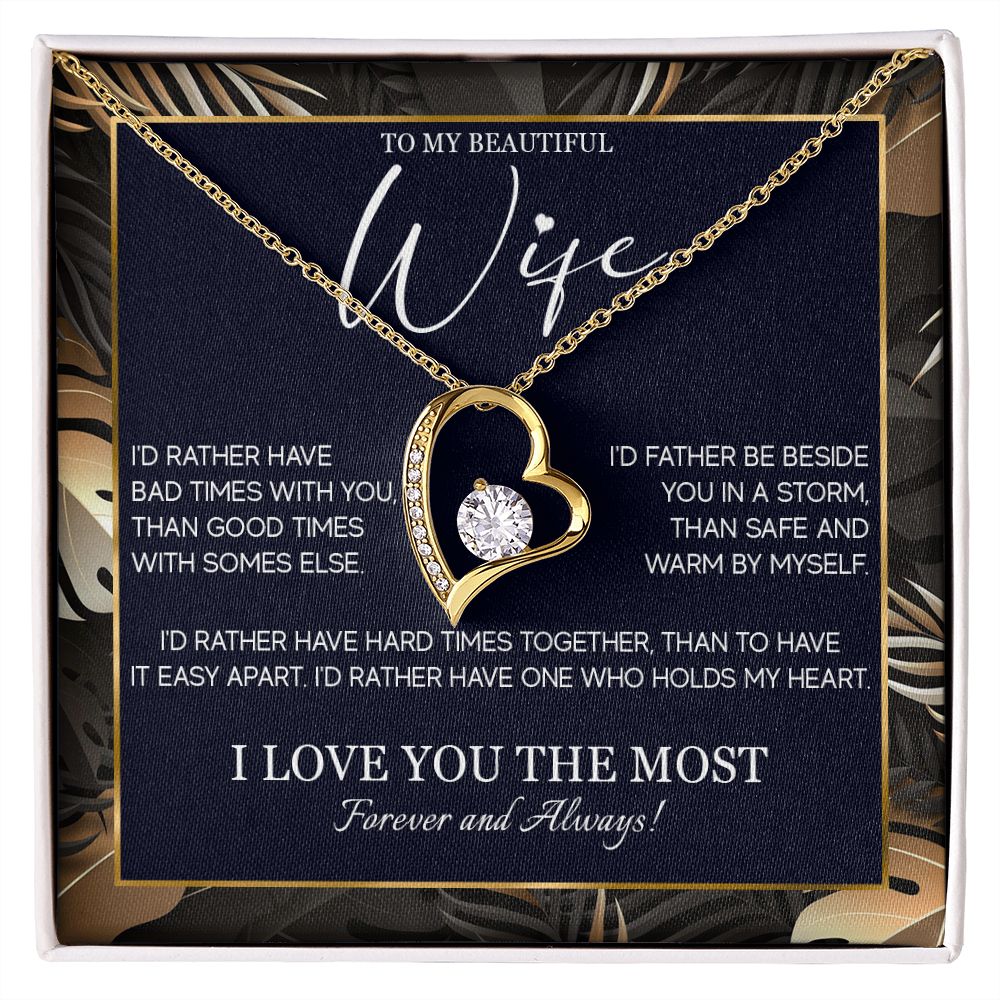 554C Gifts For Wife Romantic, Wife Birthday Gifts, To My Wife Necklace From Husband