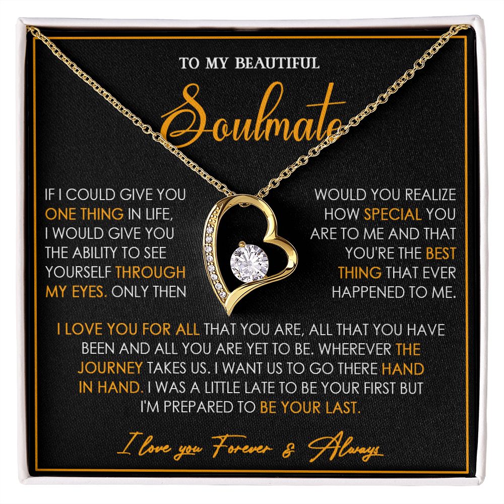 459C To My Soulmate Necklace, Gift For Wife Girlfriend From Husband, Xmas, Birth Gift