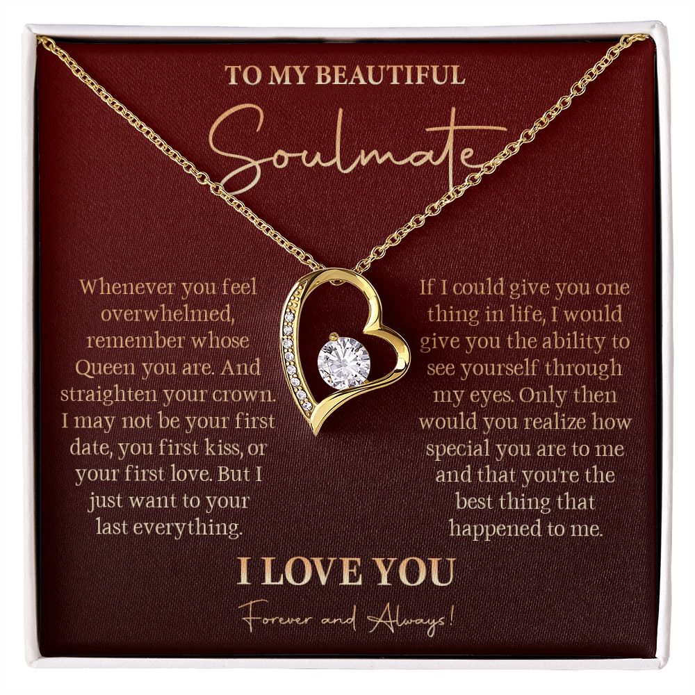 581C To My Soulmate Necklace, Gift For Girlfriend Wife, Birthday Gift, Love Necklace