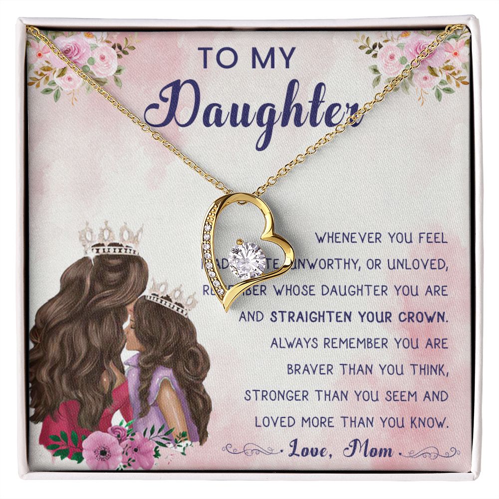 56C To My Daughter Necklace, Gift For Daughter From Mom, Daughter Mother Necklace
