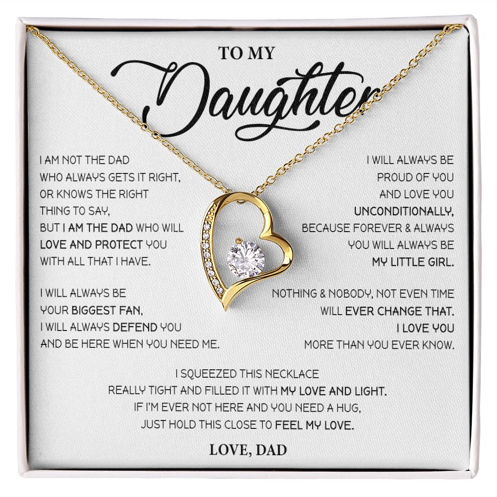 500C To My Daughter Necklace, Love Knot Pendant Necklace, Daughter Gift from Dad