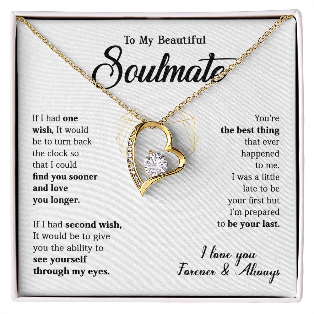 618C To My Soulmate Necklace, Xmas Gift For Wife Girlfriend From Husband, Birthday
