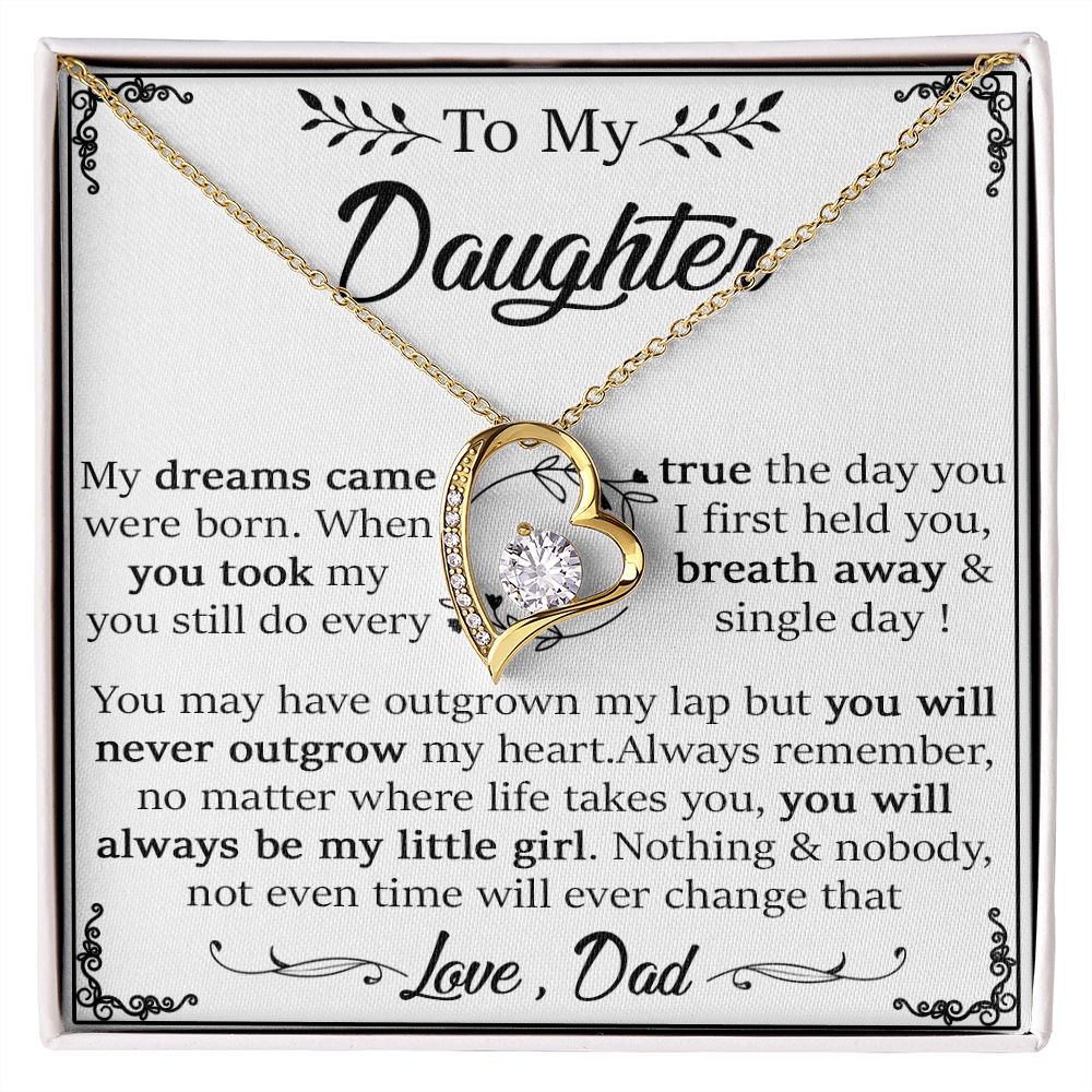 22C Daughter Necklace, To My Daughter Gift Necklace, Gift For Daughter From Dad