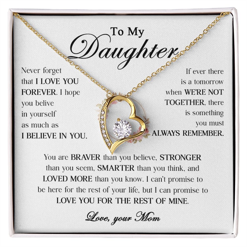 456C To My Daughter Necklace, Gift From Mom For Daughter, Gift Birthday, Christmas