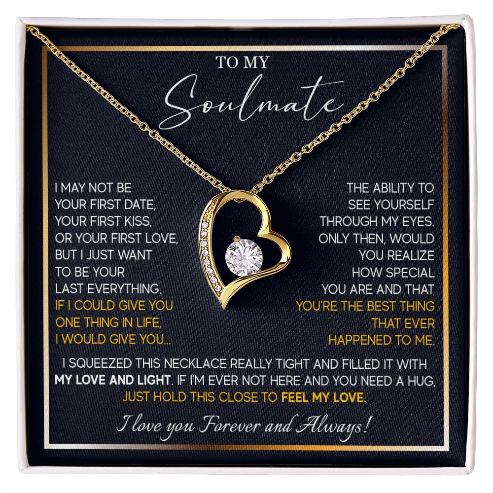 560C To My Soulmate Necklace, Couples in Love Gifts, Jewelry Romantic Gifts For Wife