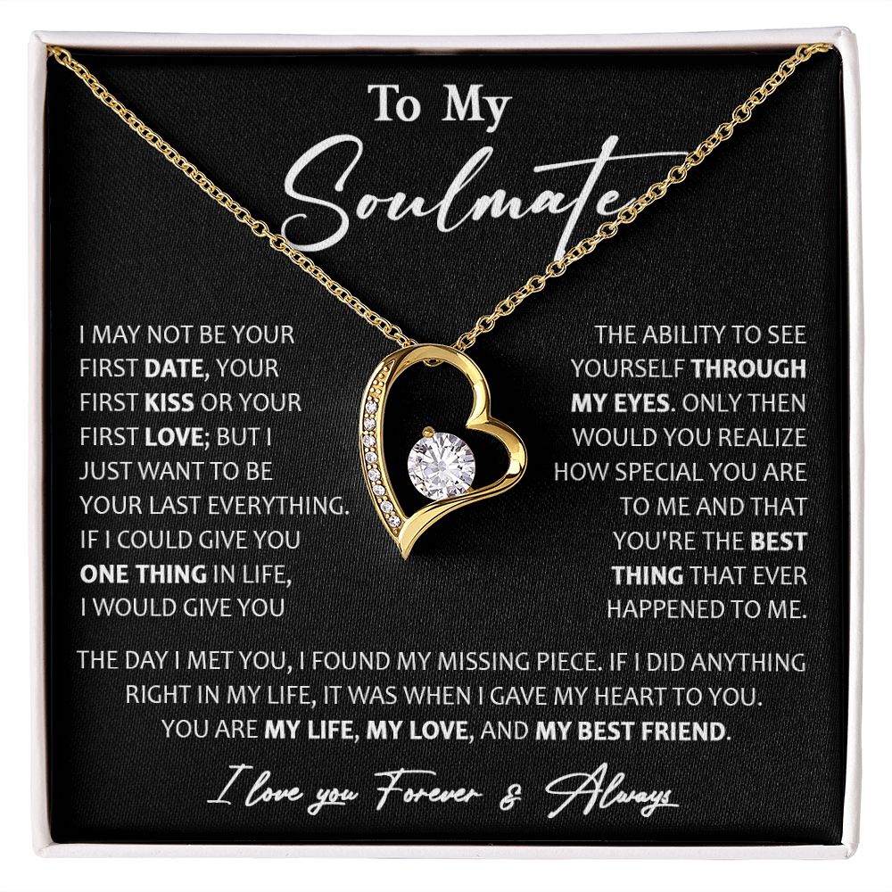 460c To My Soulmate Necklace, Christmas, Valentine Gift For Her, Gift For Soulmate
