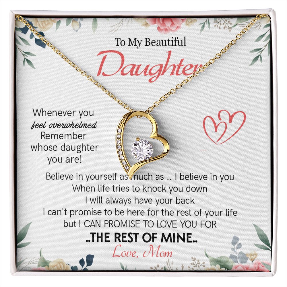 426C To My Beautiful Daughter Necklace From Mom On Graduation, Birthday, Holiday