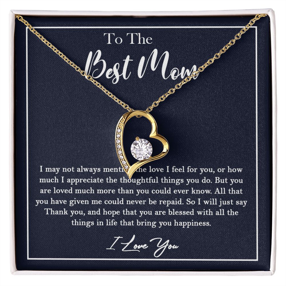 436C To My Best Mom Necklace, Gift For Mom from Son or Daughter, Birthday Xmas Gift
