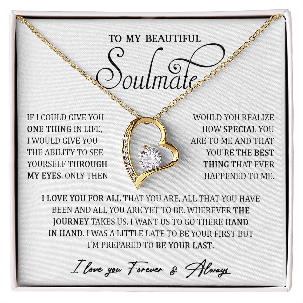 454C To My Soulmate Necklace,Necklace Gift For Wife Girlfriend From Husband,Xmas Gift
