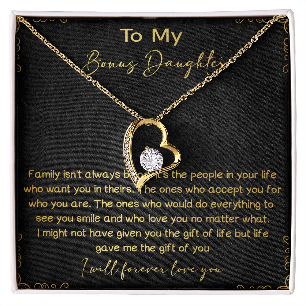 32C To My Bons Daughter Necklace, I Will Forever Love You, Gift Birthday, Holiday