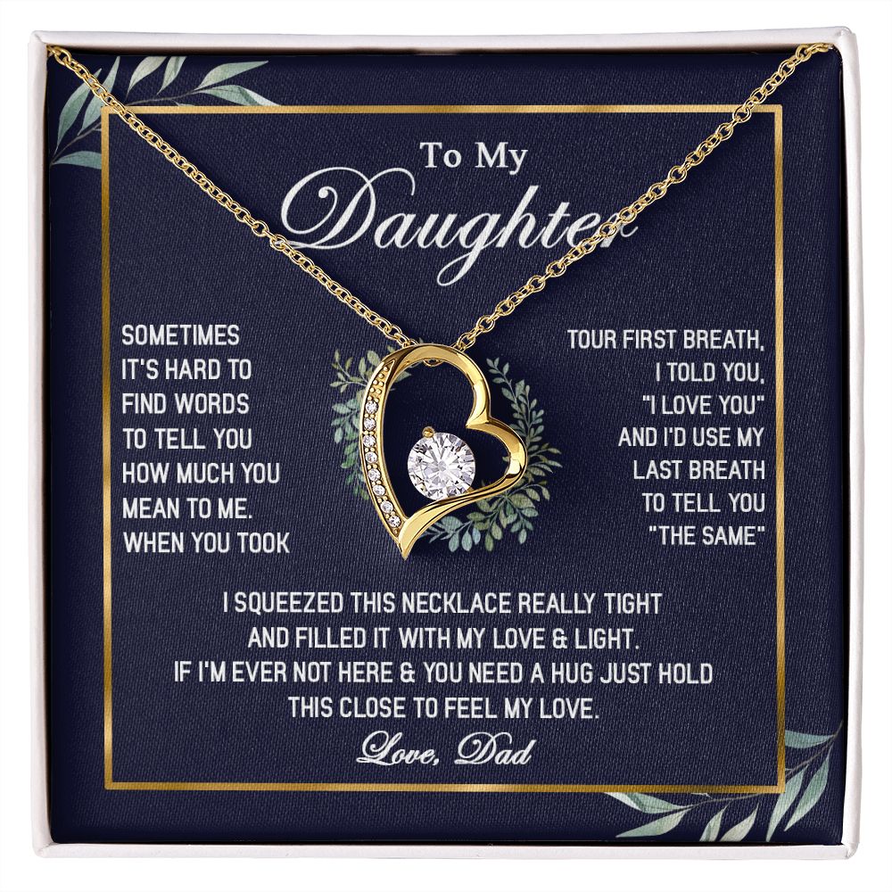 463C To My Daughter Necklace, Gift For Daughter From Dad, Daughter Father Necklace