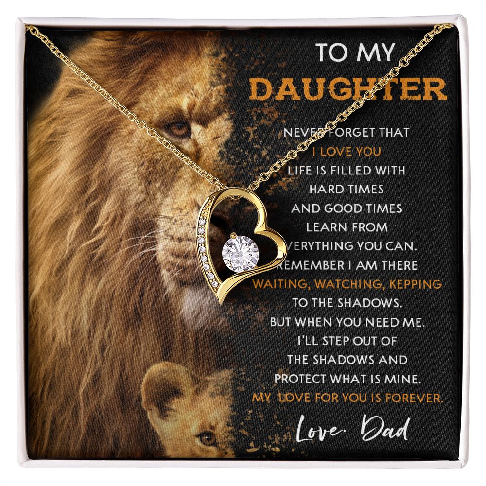 43C Lion To My Daughter Necklace Gift From Dad, Necklace Gift For Daughter, Birthday