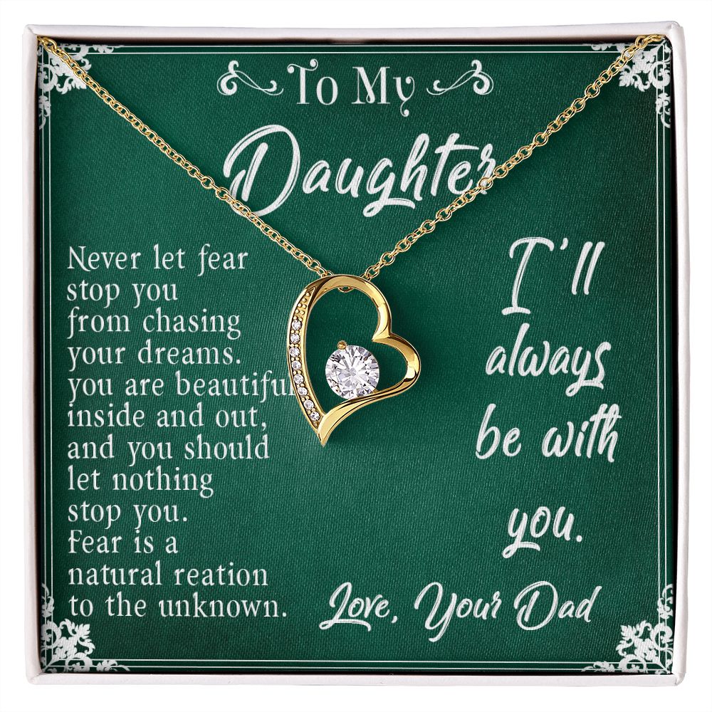 30C To My Daughter Necklace, Daughter Father Necklace, Daughter Gift from Dad