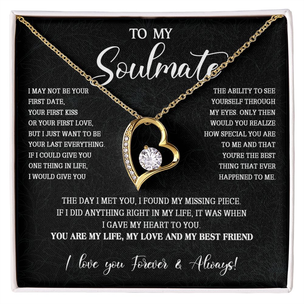473C To My Soulmate Necklace, Christmas Gift For Her, Gift For Soulmate, Gift For Her