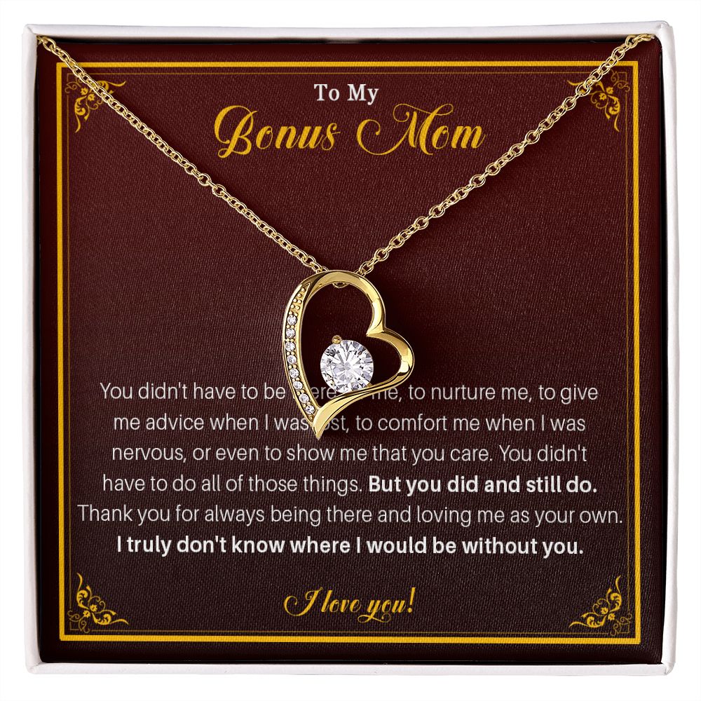540C Necklace for Bonus Mom from Daughter / Son, Step Mom Gift, To My Bonus Mom Gifts