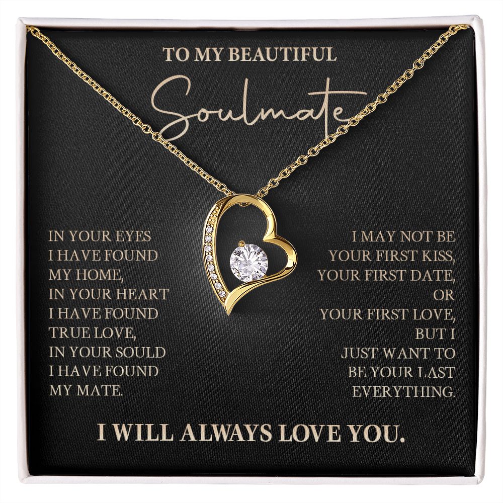 583C To My Soulmate Necklace, Love Gift For Wife Girlfriend, Romantic Love Necklace
