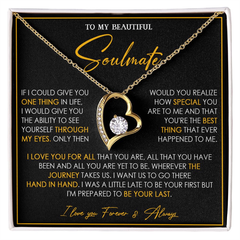 732C To My Soulmate Necklace, Birthday Gift For Wife Girlfriend, Love Valentine Gift