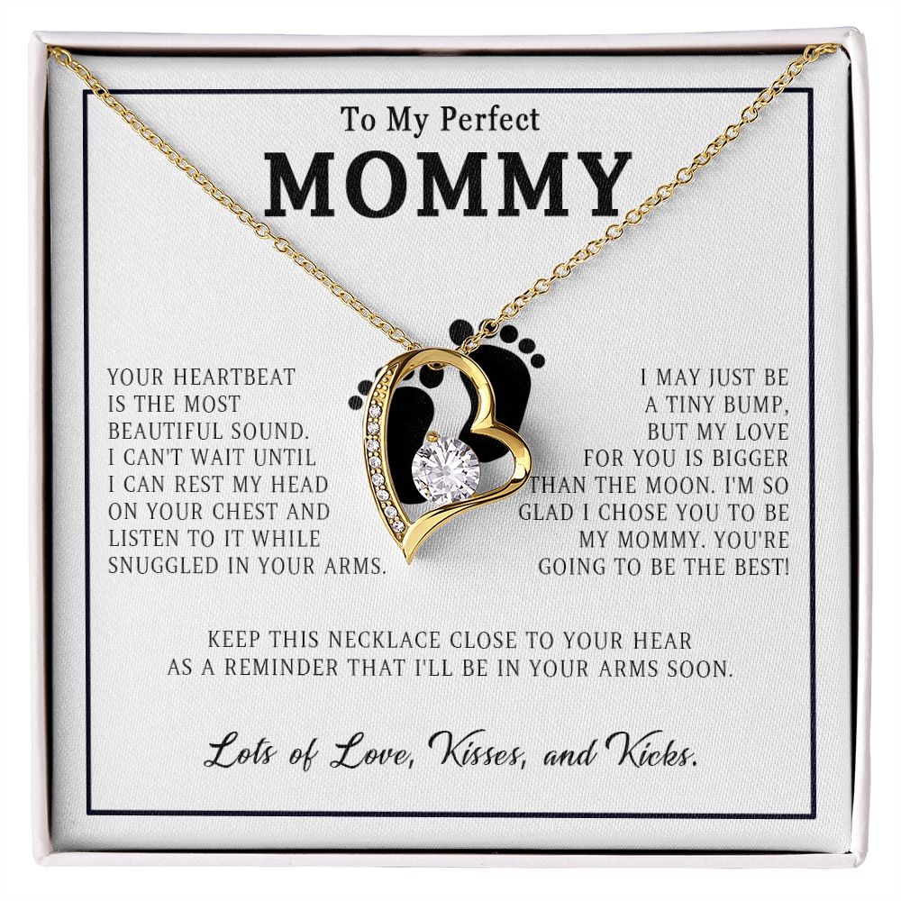 579C New Mom Necklace, Gift from Baby Bump, Baby Shower Party Gifts, Mother Necklace