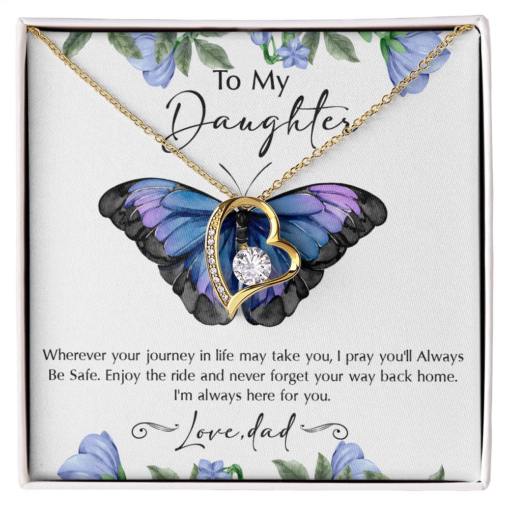 99CTo My Daughter Necklace, Gift For Daughter From Dad, Necklace Gift Birthday