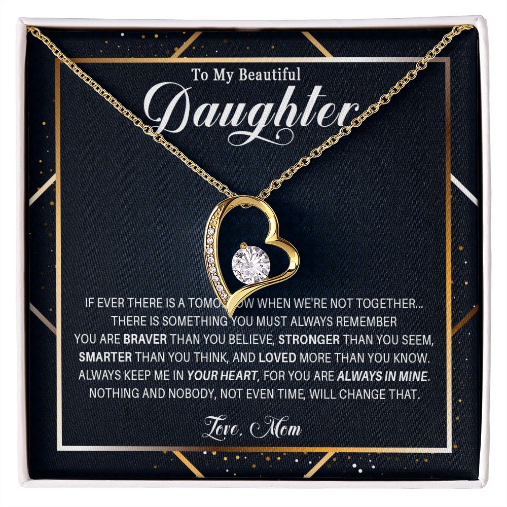 537C Gift For Daughter From Mom, To My Daughter Necklace, Birthday Gifts for Daughter