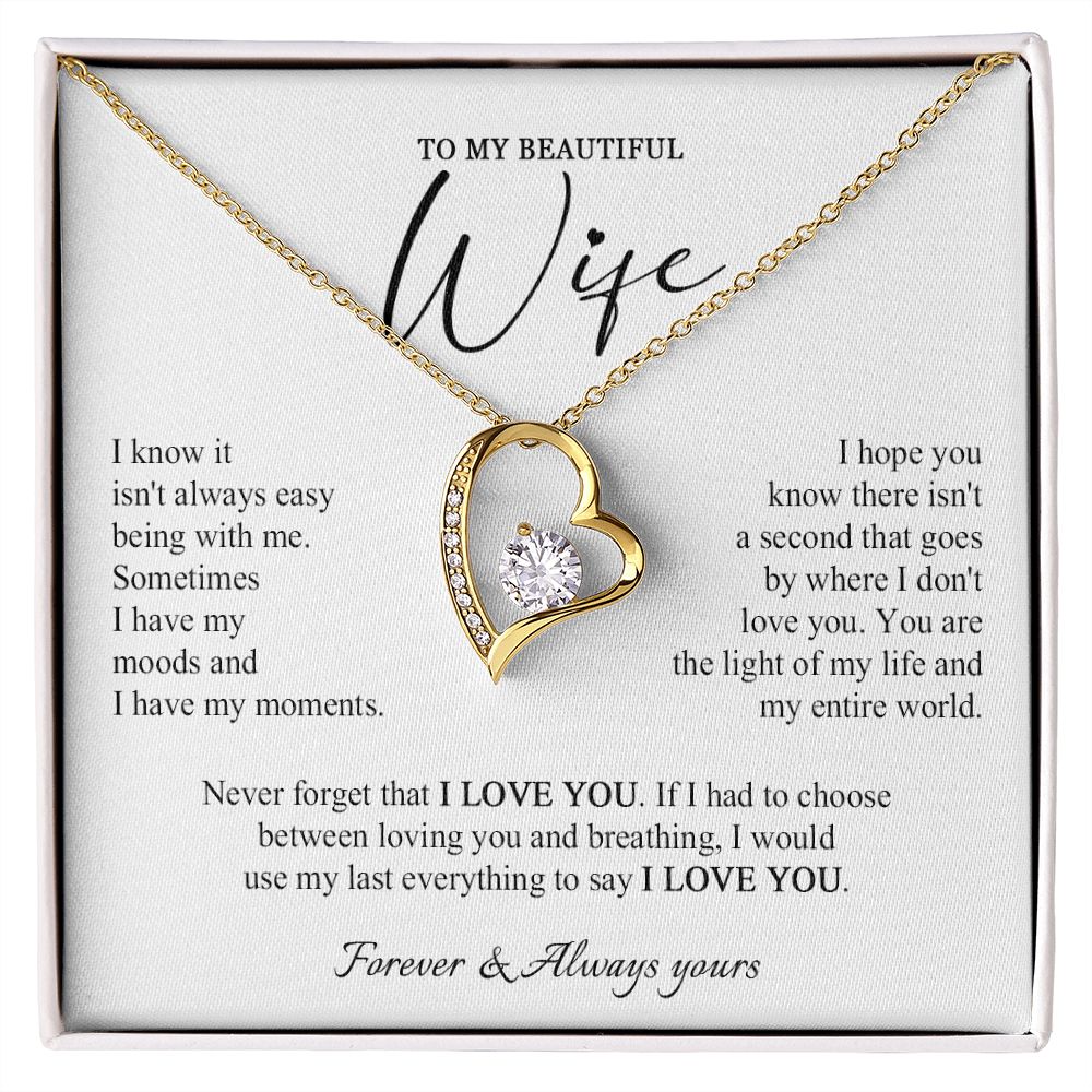 558C Beautiful Wife Necklace, Gift for Wife Necklace from Husband, Wife Birthday Gift