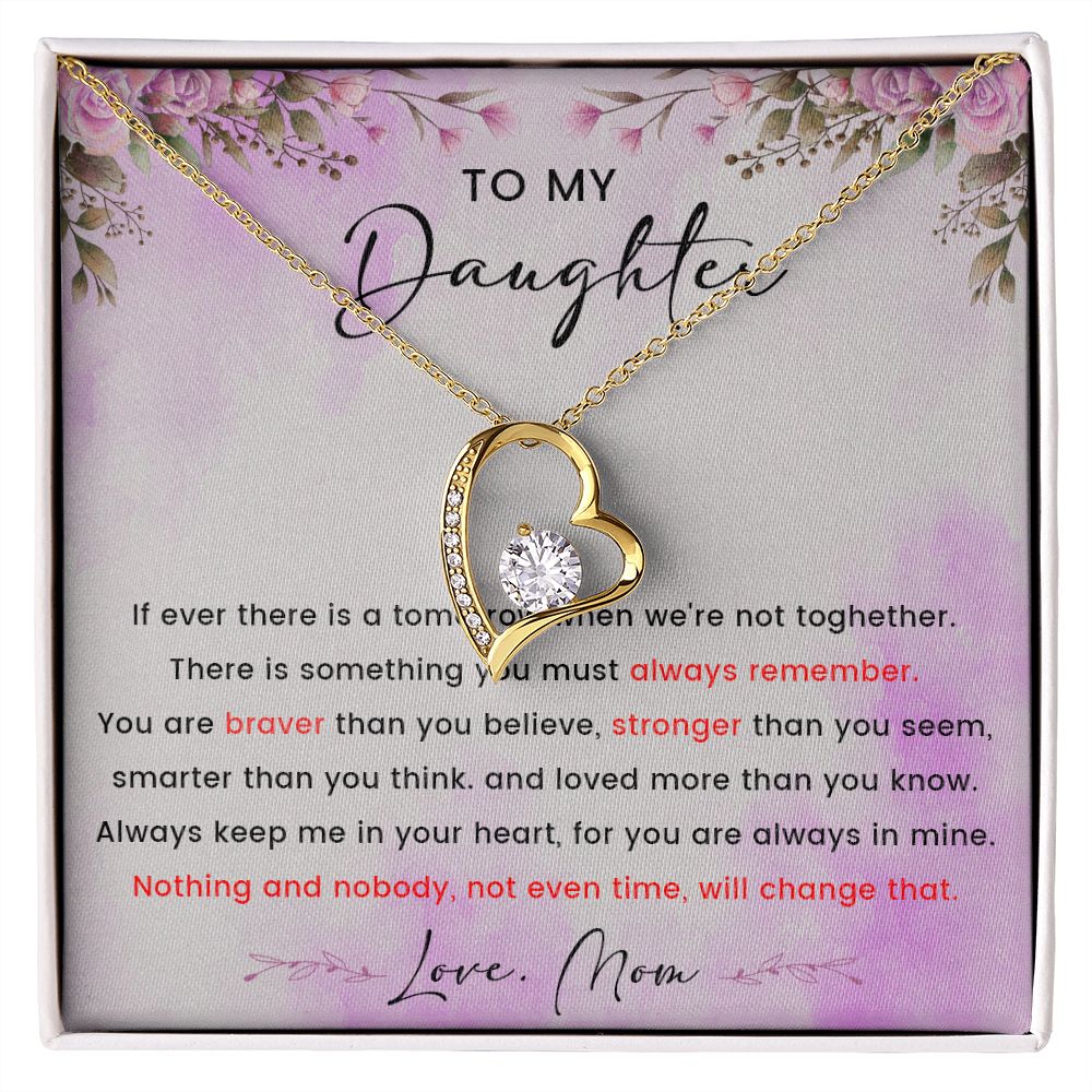 58C To My Daughter Necklace, Love Knot Necklace, Daughter Necklace From Mom