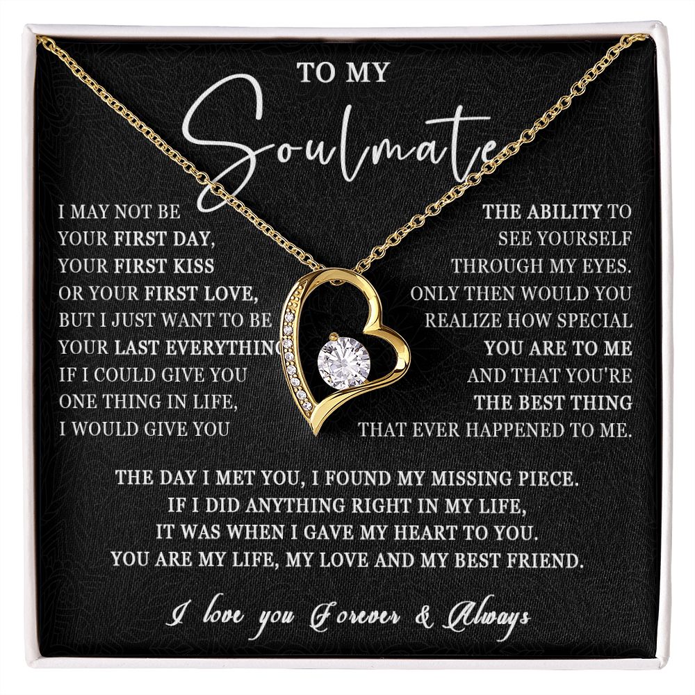 507C Love Gift For Her, To My Soulmate Necklace, Gift For Soulmate, Girlfriend, Wife