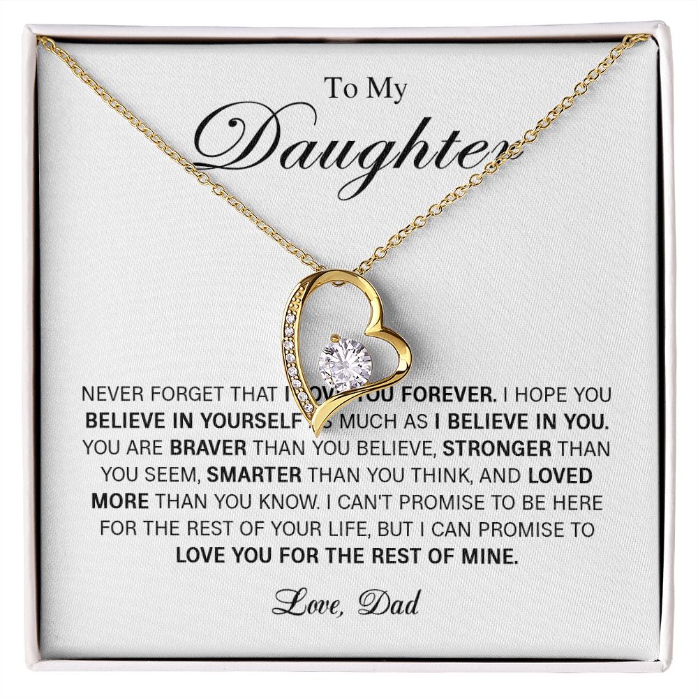626C To My Daughter Necklace Gift From Dad, Daughter Gift, Daughter Necklace,Birthday