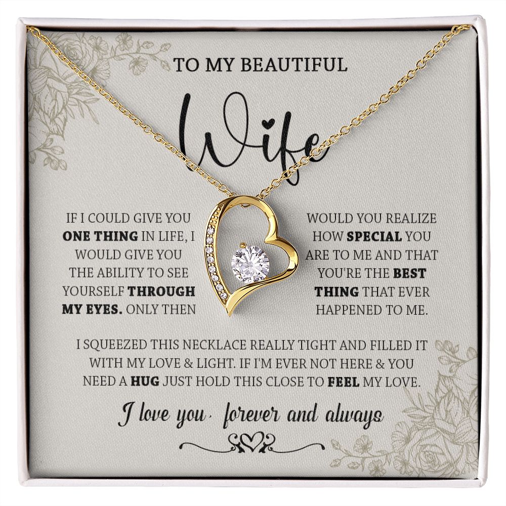 438C To My Wife Necklace, Gifts For Wife, Love Necklace Gifts For Wife From Husband